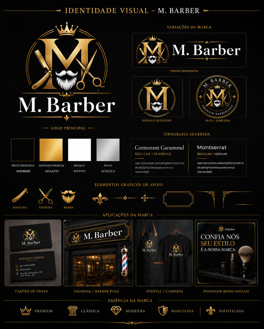 Manual de identidade visual da M. Barber